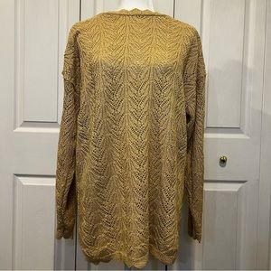 🍊 Vintage Mada Internazionale Forelli Gold Shimmering Sweater - size 2X